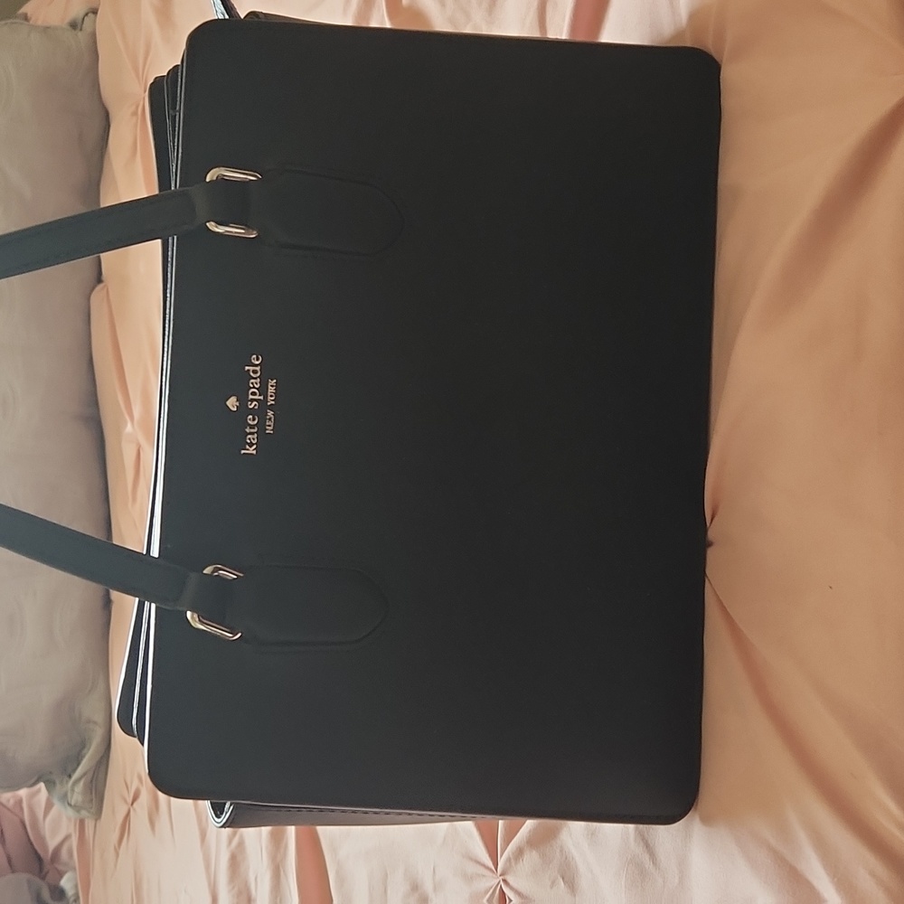 Kate Spade Black leather tote bag